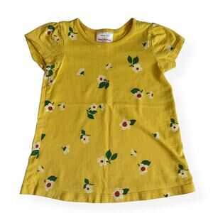 Hanna Andersson Yellow Floral Soaring Tee Girls 100cm US 4